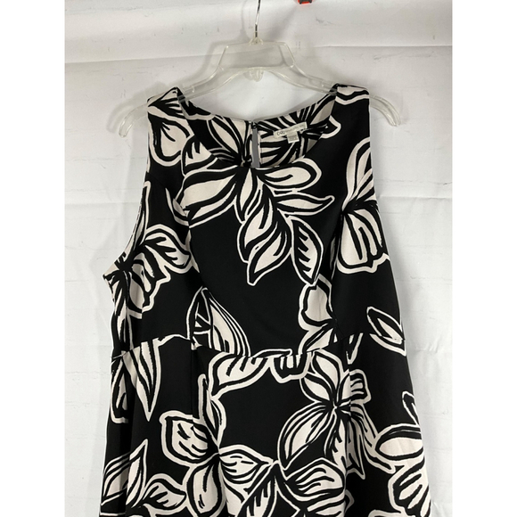 Cato Floral Sleeveless Maxi Dress 18/20W Black White Sheath Used - Picture 2 of 5